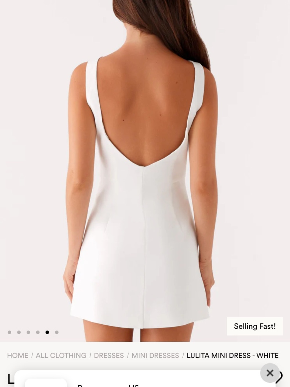 Lulita White Sleeveless boatneck Mini Dress - Elegant Classic - Picture 2 of 5
